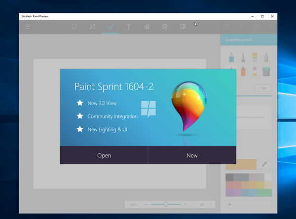 [Доповнено додаток можна скачати і встановити] Новий Paint для Windows 10 продемонстрований на відео